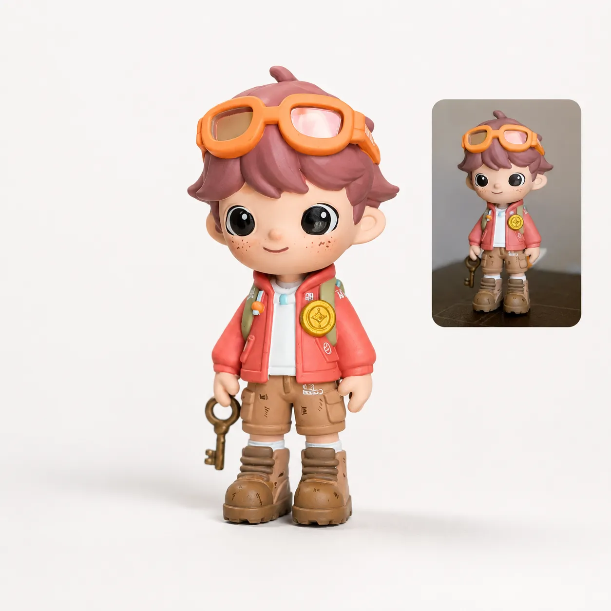 Custom 3D cartoon character figurine made from a portrait photo