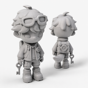Personalized 3D cartoon figure with playful character style
