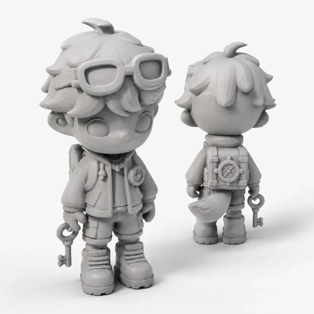 Personalized 3D cartoon figure with playful character style