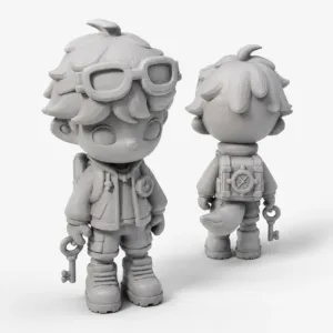 Personalized 3D cartoon figure with playful character style
