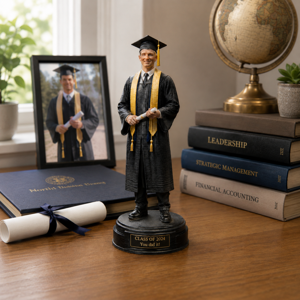 Custom 3D printed figurine from photo with full body details