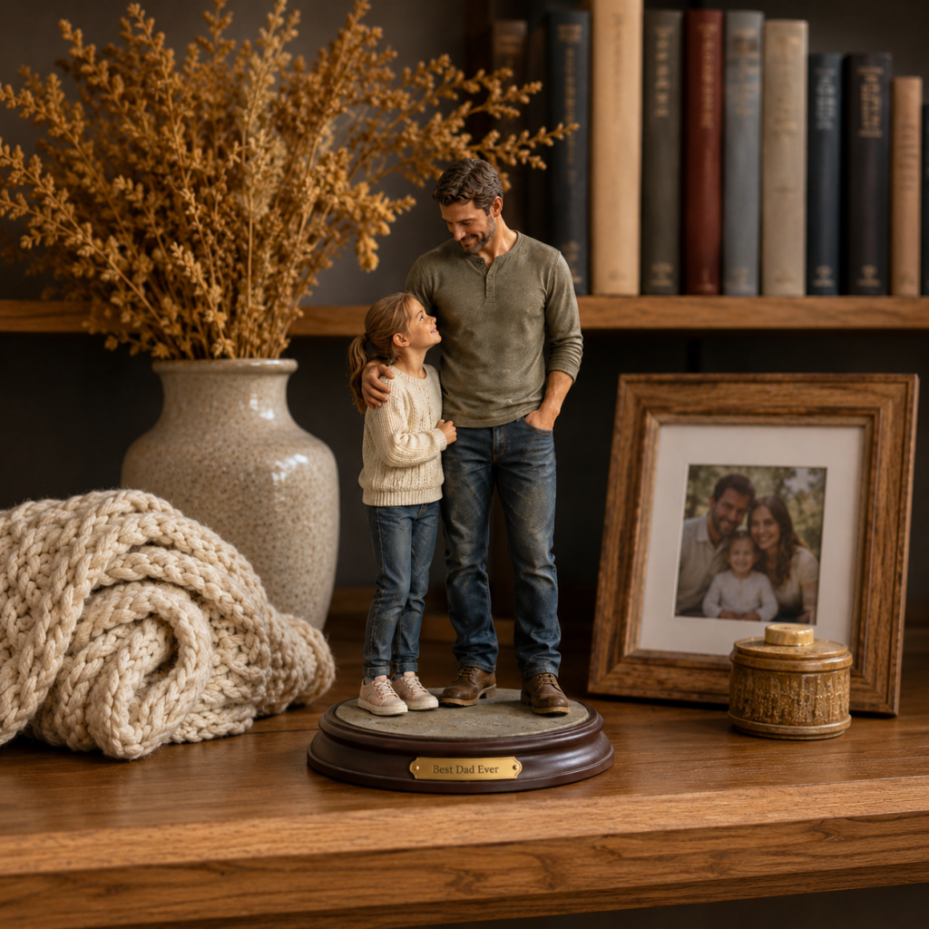 Hand-finished custom human statue made from a photo