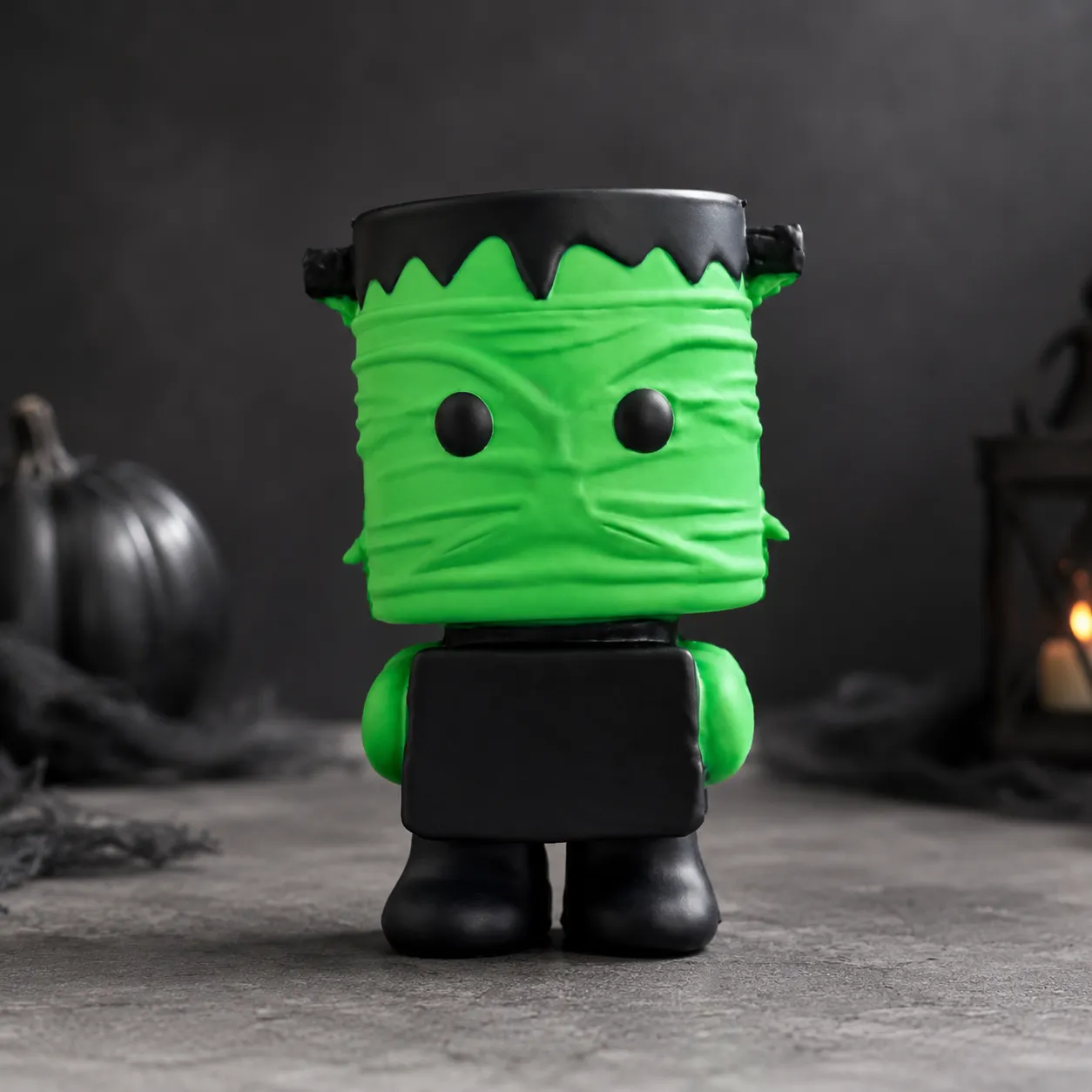 Painted custom anime mini figure displayed on a desk