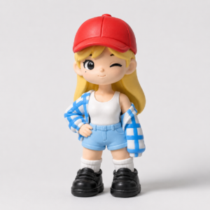 Raw resin personalized chibi figurine before painting