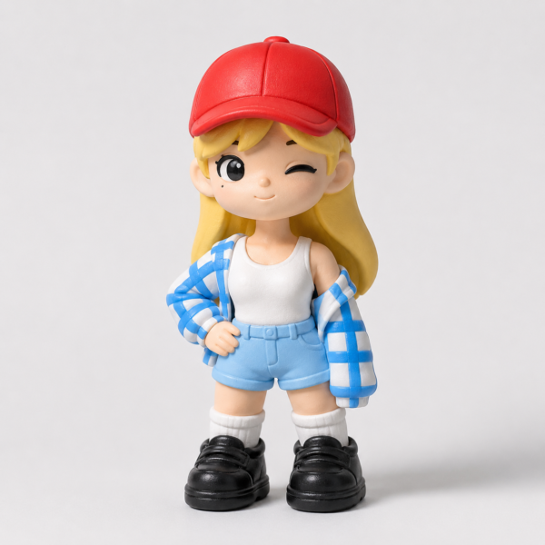 Raw resin personalized chibi figurine before painting