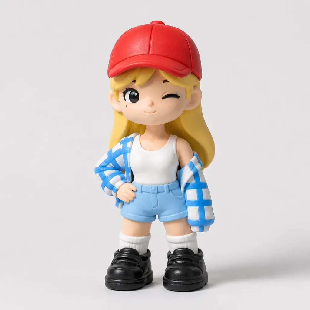 Raw resin personalized chibi figurine before painting