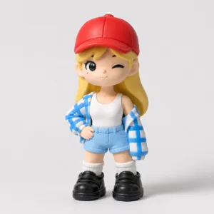 Raw resin personalized chibi figurine before painting