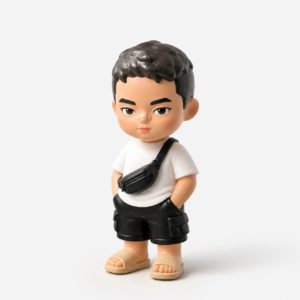 Painted personalized 3D chibi figure for desk display