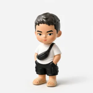 Painted personalized 3D chibi figure for desk display