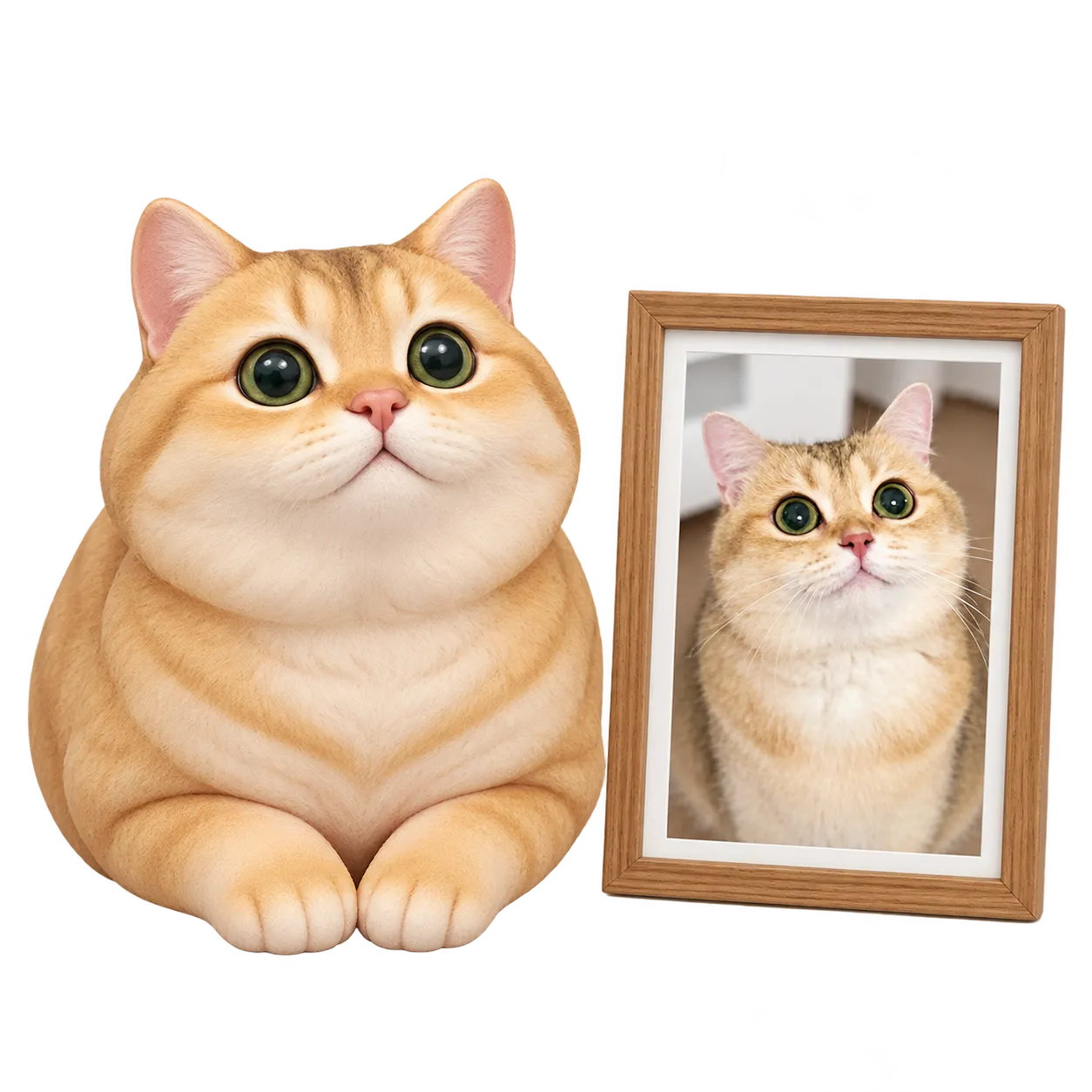Custom pet memorial 3D figurine sculpted from a pet photo