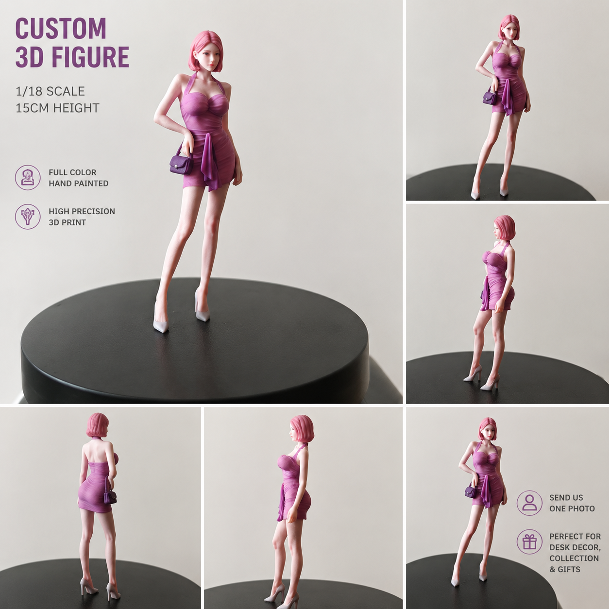 Custom 3D miniature figure from photo reference - Mini Me figurine