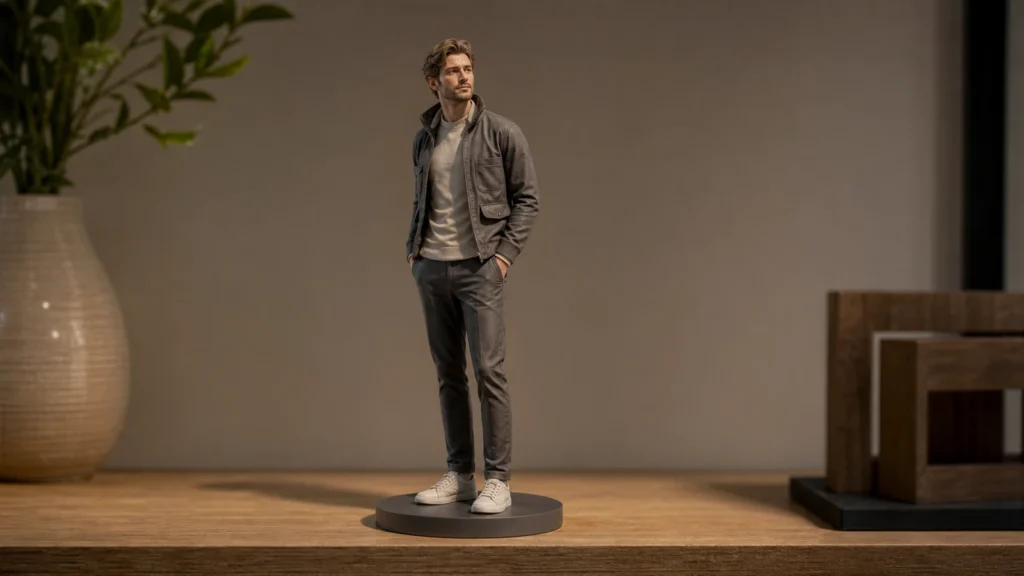 Custom 3D printed collectible planned for clear display silhouette and detail
