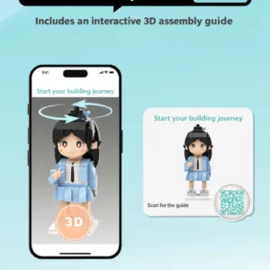 Assembly guide for a personalized brick figure display
