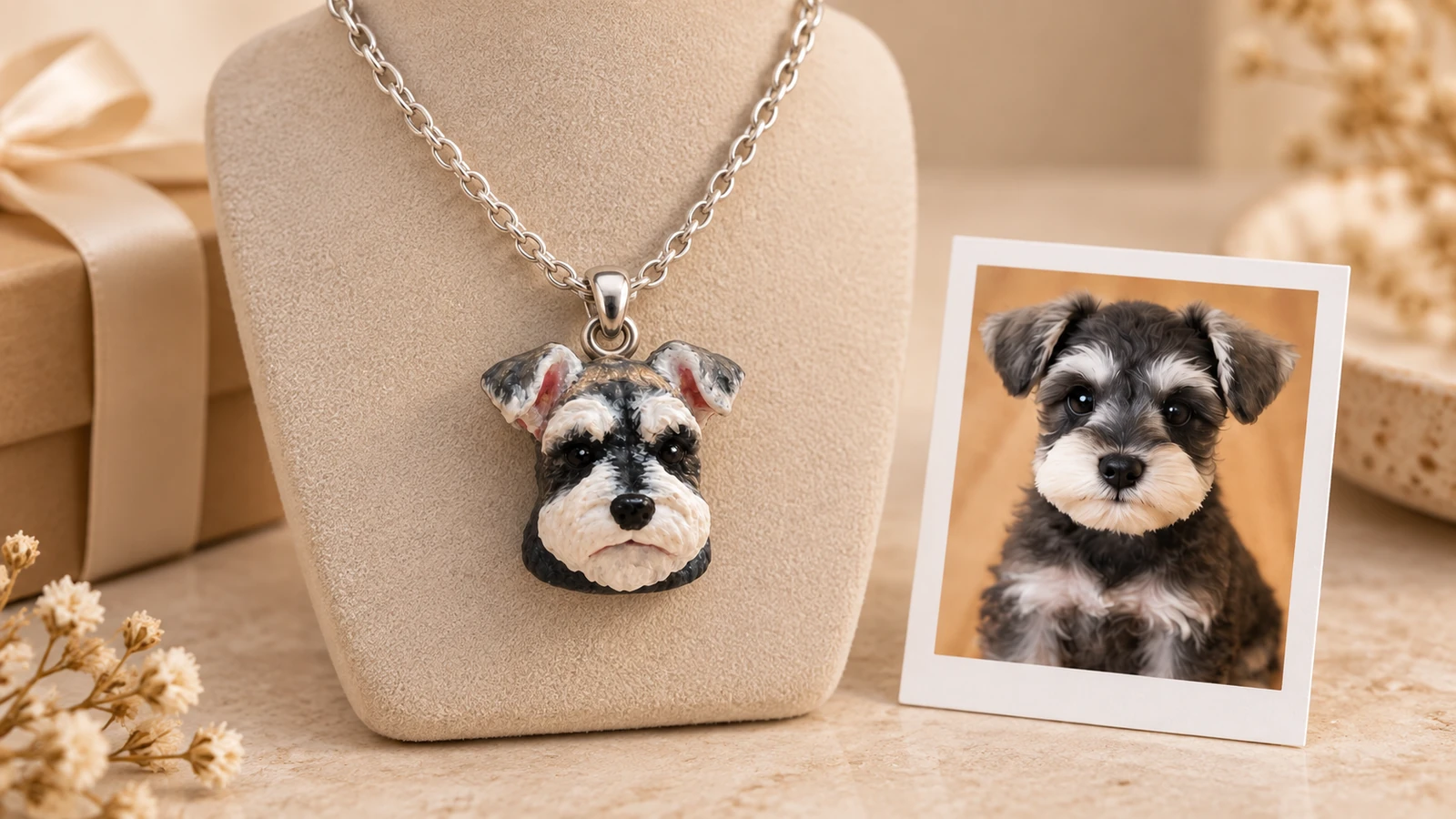 Custom Pet Portrait Pendant From Photo: Photos, Finish and Care
