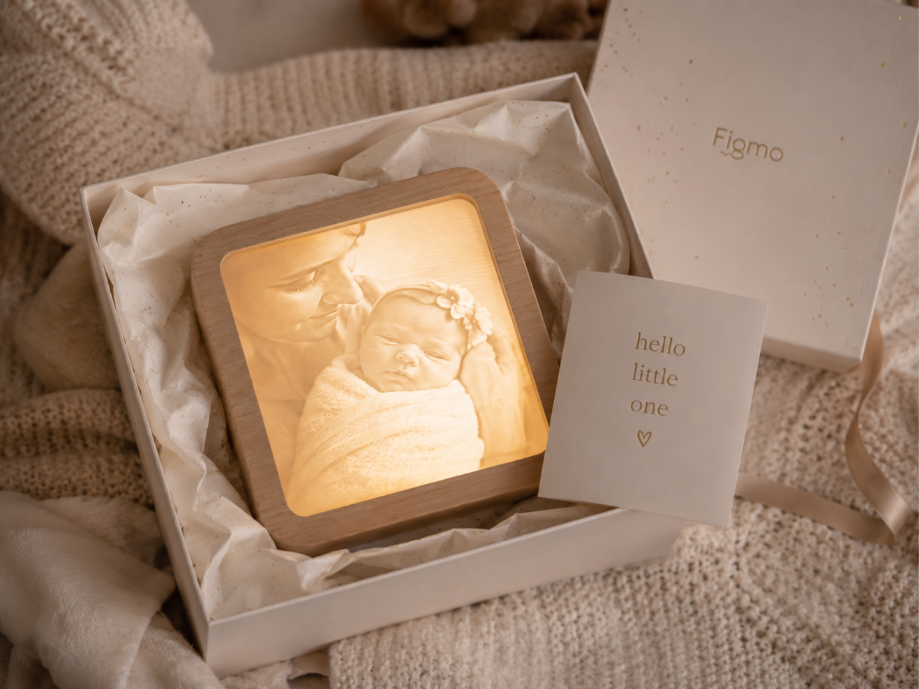 How Figmo Turned a Baby’s First Photo Into a Soft Night Light for Her Nursery process image 7 showing the custom keepsake creation