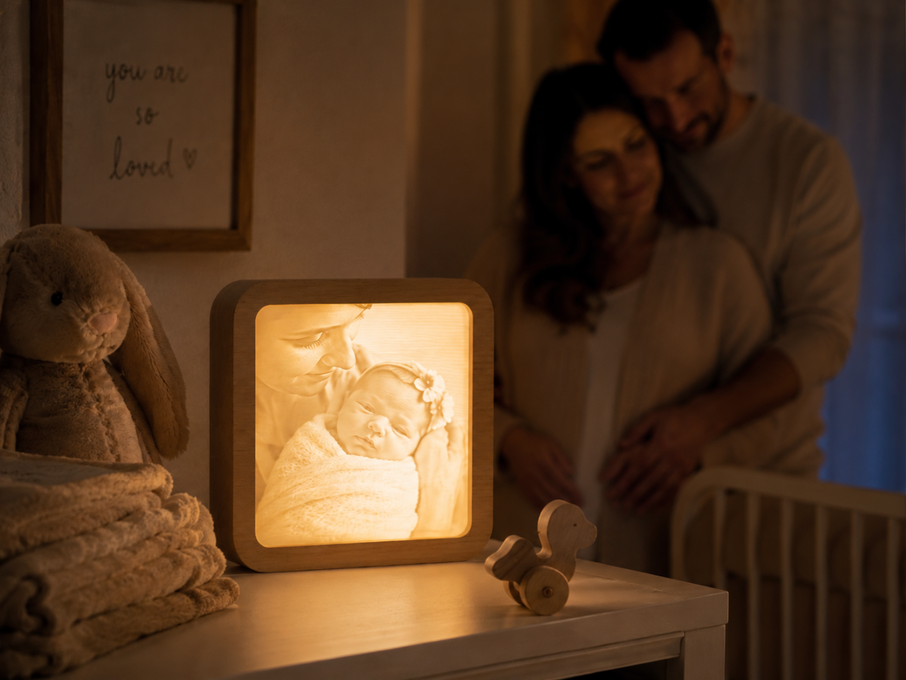 How Figmo Turned a Baby’s First Photo Into a Soft Night Light for Her Nursery process image 8 showing the custom keepsake creation