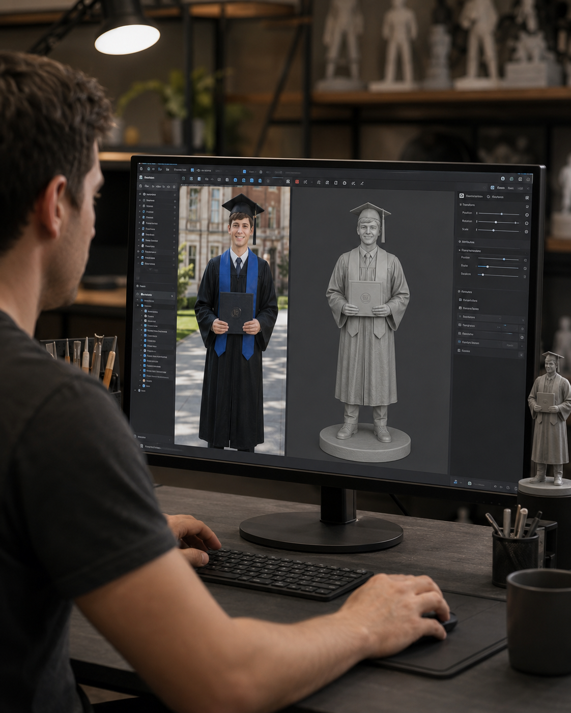 How Figmo Turned His Graduation Photo Into a Keepsake His Parents Could Keep Forever process image 4 showing the custom keepsake creation