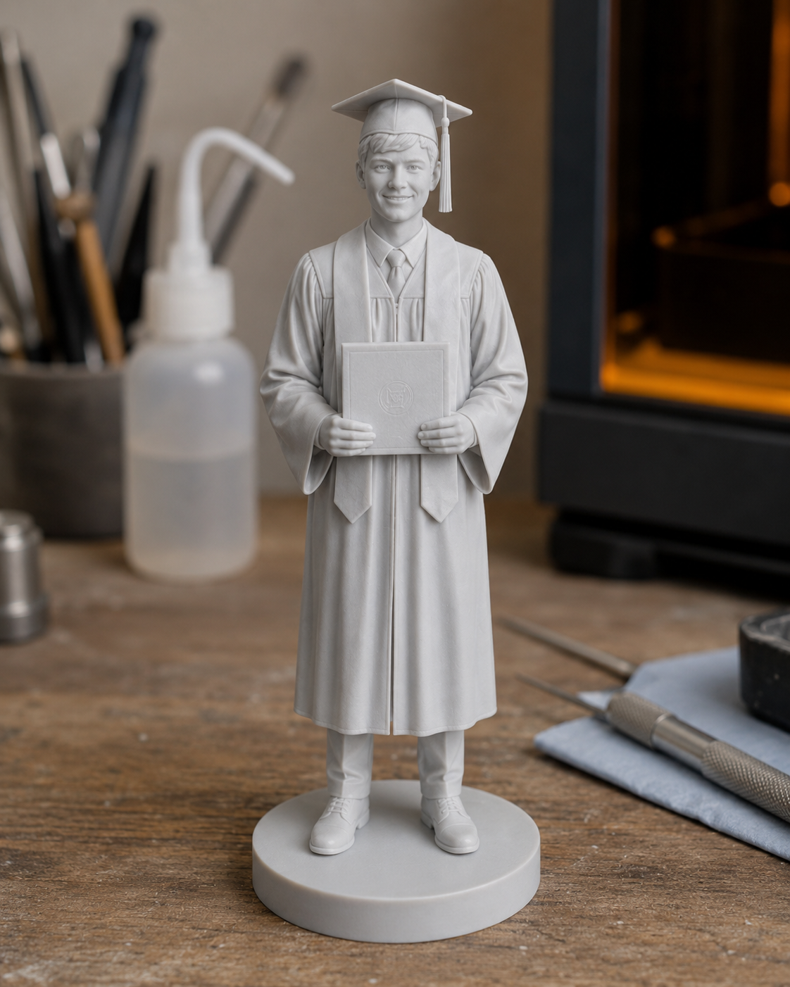 How Figmo Turned His Graduation Photo Into a Keepsake His Parents Could Keep Forever process image 5 showing the custom keepsake creation