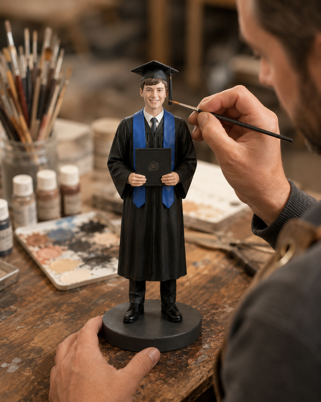 How Figmo Turned His Graduation Photo Into a Keepsake His Parents Could Keep Forever process image 6 showing the custom keepsake creation