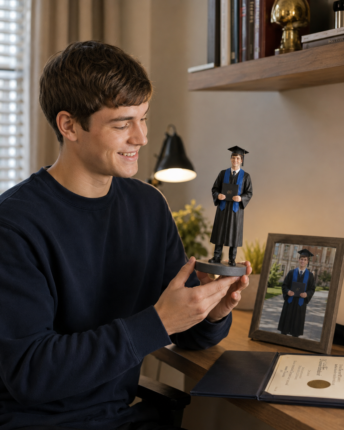 How Figmo Turned His Graduation Photo Into a Keepsake His Parents Could Keep Forever process image 8 showing the custom keepsake creation