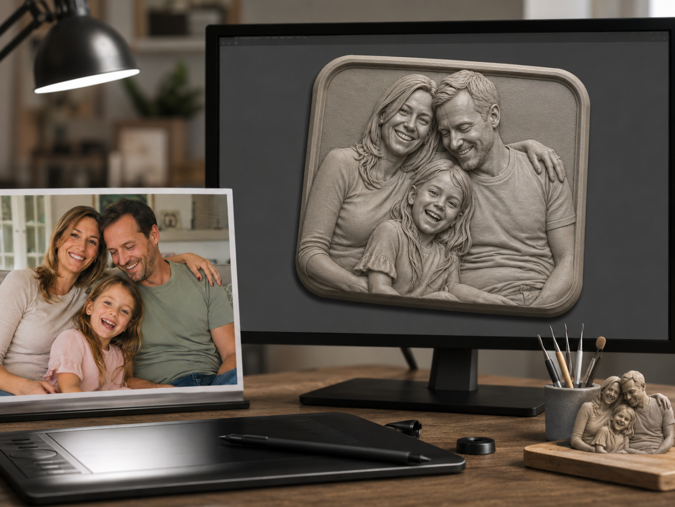 How Figmo Turned One Family Photo Into a 3D Fridge Magnet for Their New Home process image 4 showing the custom keepsake creation