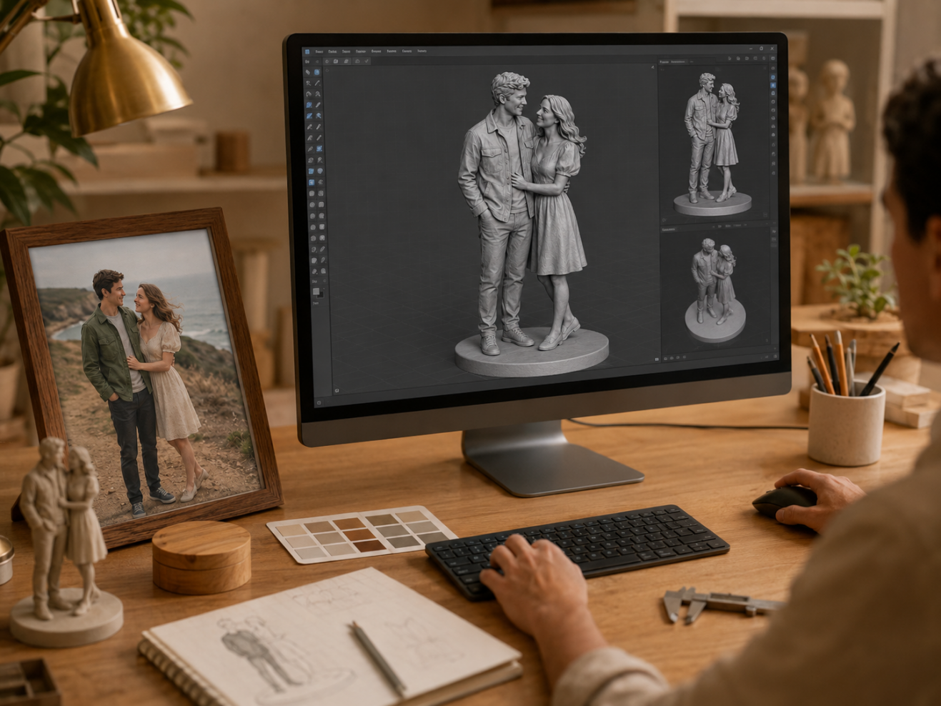 How Figmo Turned Their First Trip Photo Into an Anniversary Keepsake process image 4 showing the custom keepsake creation