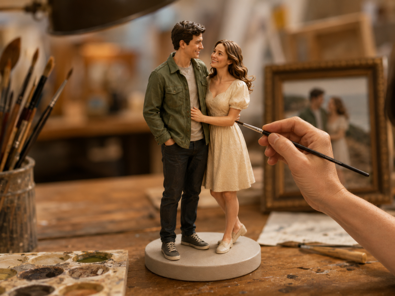 How Figmo Turned Their First Trip Photo Into an Anniversary Keepsake process image 6 showing the custom keepsake creation